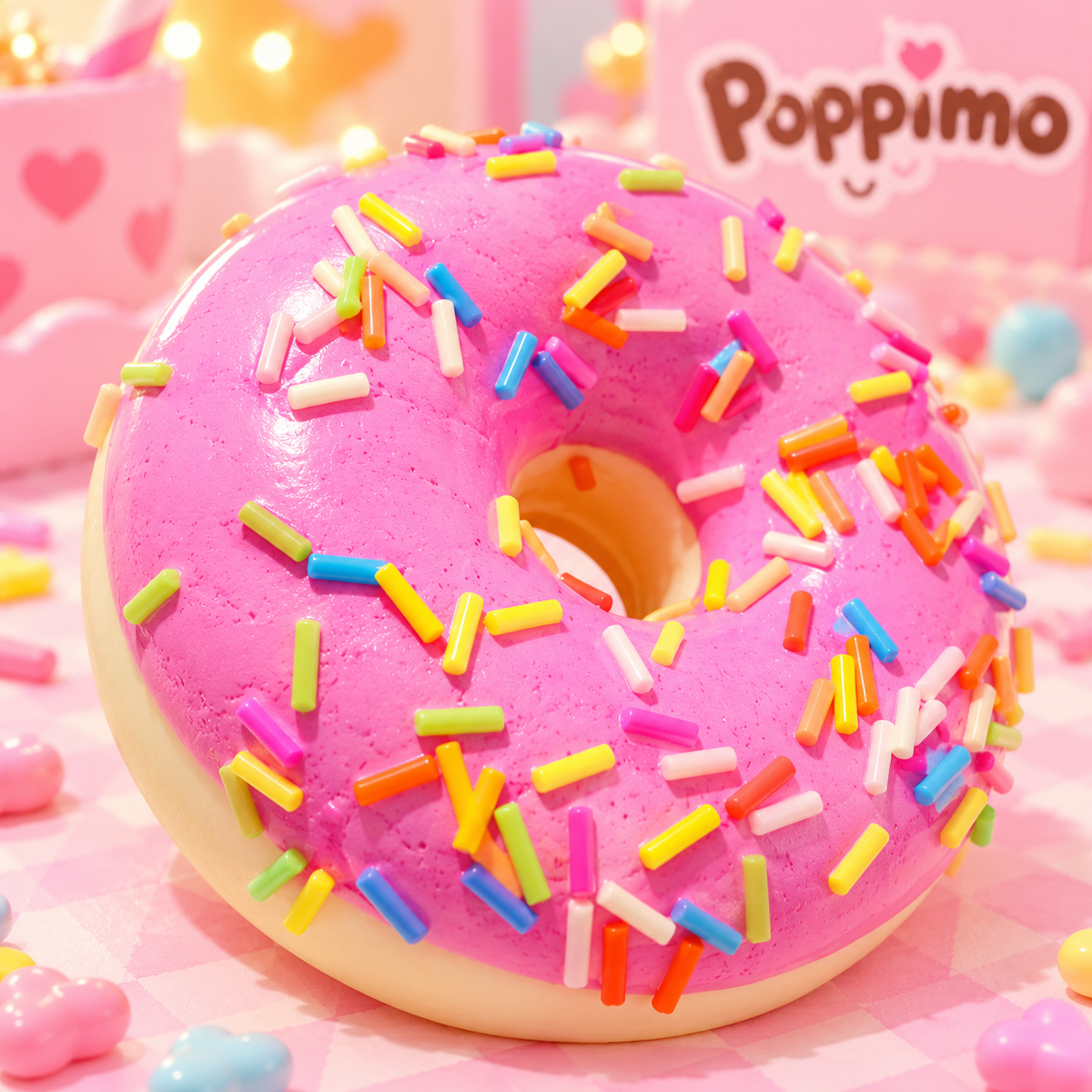 Pink Sprinkle Donut Squishy